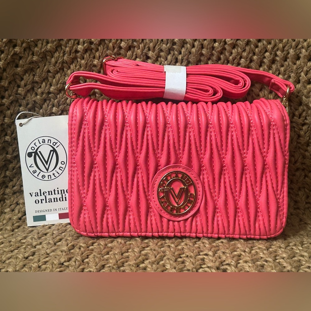 Valentino Orlandi Vibrant Pink Crossbody Bag NWT